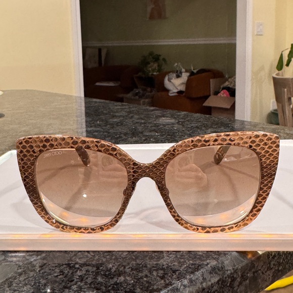 Jimmy Choo Chic Brown Sunglasses - Picture 1 of 9